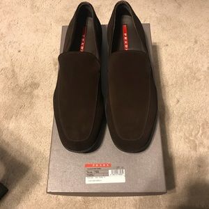 Prada suede loafers